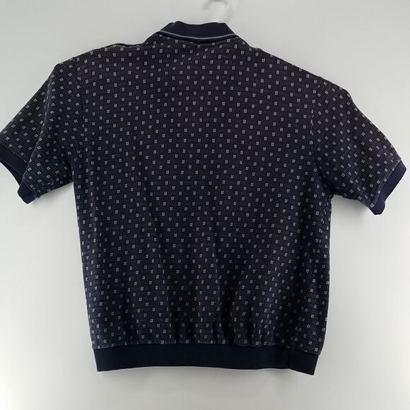 Cache Creek Shirt Men's Large Polo 3 Button Blue Grey Short Sleeve Pocket Golf - Picture 10 of 11